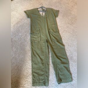 Free People Olive Jumpsuit